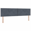 Box spring seng med hovedgærde Mørkegrå 180 x 200 cm Fløjl