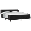 Box spring seng med hovedgærde Sort 180 x 200 cm Fløjl