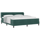 Box spring seng med hovedgærde Mørkegrøn 180 x 200 cm Fløjl