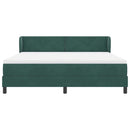 Box spring seng med hovedgærde Mørkegrøn 180 x 200 cm Fløjl