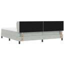 Box spring seng med hovedgærde Lysegrå 200 x 200 cm Fløjl