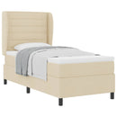 Box spring seng med madras Creme 80 x 200 cm Stof