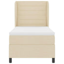 Box spring seng med madras Creme 80 x 200 cm Stof