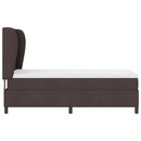 Box spring seng med madras Mørkebrun 90 x 190 cm Stof