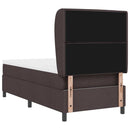 Box spring seng med madras Mørkebrun 90 x 200 cm Stof