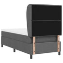 Box spring seng med madras Mørkegrå 100 x 200 cm Stof