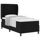 Box spring seng med madras Sort 100 x 200 cm Stof