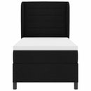 Box spring seng med madras Sort 100 x 200 cm Stof