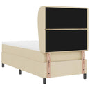 Box spring seng med madras Creme 100 x 200 cm Stof