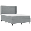 Box spring seng med madras Lysegrå 140 x 190 cm Stof