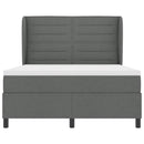 Box spring seng med madras Mørkegrå 140 x 190 cm Stof