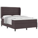 Box spring seng med madras Mørkebrun 140 x 190 cm Stof