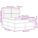 Box spring seng med madras Mørkebrun 140 x 190 cm Stof