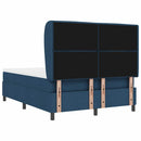 Box spring seng med madras med hovedgærde Blå 140 x 190 cm Stof