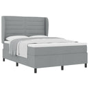 Box spring seng med madras Lysegrå 140 x 200 cm Stof
