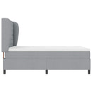 Box spring seng med madras Lysegrå 140 x 200 cm Stof