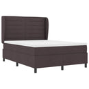 Box spring seng med madras Mørkebrun 140 x 200 cm Stof