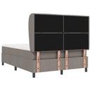 Box spring seng med hovedgærde Gråbrun 140 x 200 cm Stof