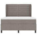 Box spring seng med hovedgærde Gråbrun 140 x 200 cm Stof