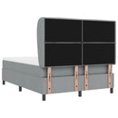 Box spring seng med madras Lysegrå 160 x 200 cm Stof