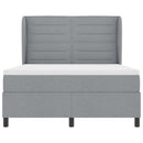 Box spring seng med madras Lysegrå 160 x 200 cm Stof