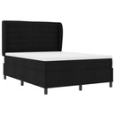 Box spring seng med madras Sort 160 x 200 cm Stof