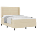 Box spring seng med madras Creme 160 x 200 cm Stof