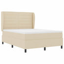 Box spring seng med madras Creme 160 x 200 cm Stof
