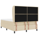 Box spring seng med madras Creme 160 x 200 cm Stof