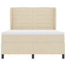Box spring seng med madras Creme 160 x 200 cm Stof