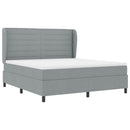 Box spring seng med madras Lysegrå 180 x 200 cm Stof