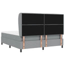 Box spring seng med madras Lysegrå 180 x 200 cm Stof