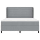 Box spring seng med madras Lysegrå 180 x 200 cm Stof