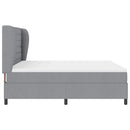 Box spring seng med madras Lysegrå 180 x 200 cm Stof