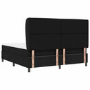 Box spring seng med madras Sort 180 x 200 cm Stof