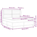 Box spring seng med madras Sort 180 x 200 cm Stof