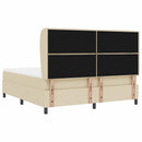 Box spring seng med madras Creme 180 x 200 cm Stof