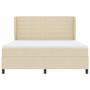 Box spring seng med madras Creme 180 x 200 cm Stof
