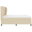 Box spring seng med madras Creme 180 x 200 cm Stof