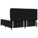 Box spring seng med madras Sort 200 x 200 cm Stof