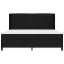 Box spring seng med madras Sort 200 x 200 cm Stof