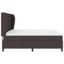 Box spring seng med madras Mørkebrun 200 x 200 cm Stof