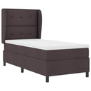 Box spring seng med hovedgærde Mørkebrun 90 x 200 cm Stof