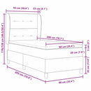 Box spring seng med hovedgærde Blå 90 x 200 cm Stof