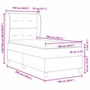 Box spring seng med hovedgærde Mørkebrun 100 x 200 cm Stof