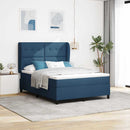 Box spring seng med hovedgærde Blå 140 x 200 cm Stof