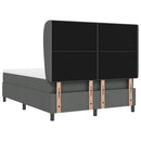 Box spring seng med hovedgærde Mørkegrå 160 x 200 cm Stof