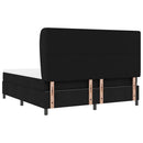 Box spring seng med hovedgærde Sort 180 x 200 cm Stof
