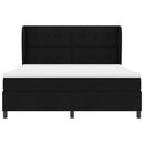 Box spring seng med hovedgærde Sort 180 x 200 cm Stof