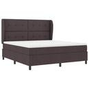 Box spring seng med hovedgærde Mørkebrun 180 x 200 cm Stof